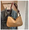 Bolso Pequeño Ligero Versátil Casual para Mujer 2025 Verano Nuevo Simple Color Sólido Correa Ancha para el Hombro Bolso de Hombro Único Cruzado Transfronterizo