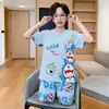 Pijama de verano para niños, conjunto doble corto de punto fino de seda helada, pijama tipo sudadera para el hogar para niños mayores