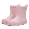 Botas de chuva para uso externo da moda novos cobre-sapatos impermeáveis antiderrapantes sapatos d'água femininos para primavera e outono quentes e grossos com forro de fleece botas de chuva baixas