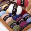 Hilo fino de mohair suave de seda de alpaca para tejer a mano gorros, bufandas, suéteres, chales para bebé DIY