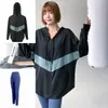 Ropa de Yoga y Fitness Chaqueta de Manga Larga Tallas Grandes Chica con Sobrepeso Holgada de Longitud Media que Cubre la Cadera Aspecto Adelgazante Traje de Running de Secado Rápido para Mujer