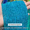Popular Transfronteriza Piedra Cruda Natural de Apatita Azul Cuentas Sueltas de 6 mm Pulsera Componentes a Medio Terminar Cuentas Redondas Accesorios para Joyería DIY Venta al por Mayor