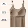 Camisola de seda helada talla extra con copas de sujetador incorporadas, camiseta sin costuras de capa base para mujer, adecuada para usar sola o como capa interior