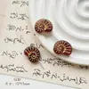 Cuentas de Cristal Checo Pintadas en Oro Doméstico Retro Caracol Pájaro Flor de Durazno Material Hecho a Mano Pulsera Cadena de Teléfono Móvil Accesorios de Joyería