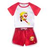 Ropa para niños Sun Wukong, camiseta de manga corta para niños, traje corto, verano 2023, nueva ropa de verano transpirable de algodón puro para niños y niñas.