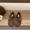 Zapatos Planos Retro Negros Pequeños de Cuero para Mujer Otoño e Invierno 2025 Zapatos con Forro de Piel Sintética Profunda Mocasines Planos de Gamuza