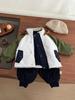 Jaquetas de Inverno para Meninos 2025 Bebês e Crianças Pequenas Jaquetas com Capuz Color Block Bonitas para Meninas Estilo Coreano Roupas de Veludo para Passeio