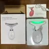 Masajeador de Cuello Belleza Transfronterizo, Masajeador de Arrugas en el Cuello, Dispositivo de Introducción de 7 Colores, Dispositivo de Belleza Vibratorio, Dispositivo para Rostro en V, Masajeador de Cuello Especial con Forma de Delfín
