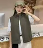 Chaleco con cuello alto estilo coreano y cordón para mujer, nuevo modelo primavera y otoño 2026, estilo casual simple, sin mangas, con cremallera, chaleco adelgazante