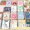 Mini cuaderno de espiral A7, cuaderno de bolsillo de dibujos animados para estudiantes, cuaderno portátil y lindo, venta al por mayor para premios y regalos