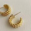Aretes Simples Elegantes Estilo Frío Estilo Coreano Estilo Francés Sentido del Diseño Giro Multicapa Aretes Distintivos Aretes Joyería para Orejas de Mujer