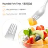 Cuchara y Tenedor de Acero Inoxidable 316 Vajilla Suplemento Alimenticio para Bebés Tenedor de Comedor Casero Cuchara de Comedor Tenedor de Frutas Cuchara de Alimentación Cuchara de Postre