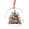 Pingente de Natal Transfronteiriço Novo Decoração de Árvore de Natal Enfeites para Pendurar no Carro Acrílico Plano Livro