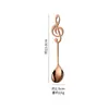 Colher de Café Nota Musical Aço Inoxidável 304 Colher Pequena Criativa Fofa Colher para Mexer Chá com Leite Colher Pequena Estilo Ins Colher Pequena