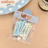 Presilhas de cabelo azuis fofas para crianças, presilhas versáteis para franja, grampos de cabelo para meninas, presilhas decorativas laterais, presilhas para rabo de cavalo