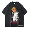 Camiseta Anime Death Note Vintage Lavada Camiseta Yagami Light