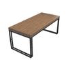 Mesa de comedor retro madera maciza mesa de cafetería y combinación de sillas tienda de barbacoa restaurante de olla caliente bar estilo industrial rectangular tronco