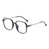 38029 moda 2024 nuevas gafas de sol anti-luz azul con deformación de color para mujer, montura de espejo plano, venta al por mayor de fábrica para hombres, montura completa