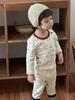 Ropa Infantil Estilo Coreano Otoño 2025 Ropa de Otoño e Invierno para Bebés Conjunto de Pijama de Dibujos Animados para Niños