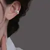 Pinzas para Orejas sin Perforación de Circonita de Tres Capas, Estilo Clásico, Estilo Sencillo para el Uso Diario en el Trabajo, Brazaletes para Orejas con Pedrería, Pendientes de Gancho de Moda