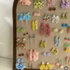 Pendientes de Flor Coloridos con Aguja de Plata Estilo Vacaciones de Verano, Pendientes de Moda de Lujo Ligero de Alta Gama, Accesorios para Orejas de Nicho para Mujeres