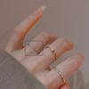 Nicho Requintado Zircon Estilo Suave All-match Natural Color Treasure Ring para Mulheres