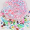 Conjunto de Caixa de Flores de Ameixa Pérola Artificial Semicírculo Ab Colorido Patch para Unha de Base Plana Cor Mista Acessórios de Joia Capa de Celular DIY