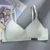 Algodão Puro Roupa Íntima Feminina Confortável Sem Costura Período de Desenvolvimento Estudante do Ensino Médio Peito Pequeno Push Up Sutiã Sem Fio Fino