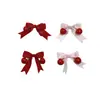 Cereza Roja Lazo DIY Accesorios Hechos a Mano para Zapatos y Calcetines, Accesorios para Ropa, Funda de Teléfono, Accesorios para el Cabello, Accesorios para Joyería DIY