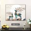 Pintura decorativa para caja de medidor eléctrico lujo ligero moderno arte sin perforaciones pintura colgante sencilla para sala de estar caja de protección pintura mural con interruptor