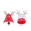 Versão coreana da série de Natal doce brincos de personalidade assimétrica óleo de metal brincos de Natal explosões transfronteiriças recomendadas