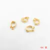 Fecho de pino de colar de pérolas D-shape destacável versátil de cobre banhado a ouro com alta retenção de cor fecho final acessórios para joias DIY