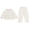 Pijama de Gasa de Algodón Puro para Niñas, Estilo Delgado, Conjunto de Ropa de Casa con Cárdigan de Manga Larga para Bebé Primavera y Otoño, Ropa Linda para Aire Acondicionado
