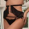 Plataforma Internacional de Fornecimento de Roupas de Bambu Cinto Arnês Europeu e Americano Calças com Franjas Lingerie Sedutora Sexy