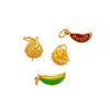 Colgante de oro antiguo ficticio con forma de gota de aceite, accesorio de joyería hecho a mano, tarjeta colgante, serie de frutas, venta al por mayor