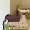 Nueva Serie de Artículos Individuales de Algodón Lavado Suave con la Piel Cepillado Color Sólido Sábana Bajera Individual Funda de Almohada Individual Juego de Tres Piezas Funda Protectora Colcha