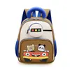 Nova Mochila Infantil Leve com Desenhos Fofos de Desenho Animado para Jardim de Infância, Ensino Fundamental e Médio, Apresentando Carros Estampados e Ursinhos