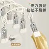 Suporte de meias para uso doméstico na varanda, para secar roupas íntimas e meias, à prova de vento com clipes, multifuncional, espessado e revestido com plástico