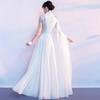 Vestido de Gala para Coro para Mujer, Vestido Largo Blanco para Adultos, Competición en Solitario, Recitación de Poesía, Guzheng, Vestido de Estilo Tradicional, Nuevo Modelo 2026