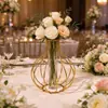 Florero de Tubo Acrílico con Arte de Hierro Estilo Ins para Sala de Estar, Vestíbulo, Sala de Té, Hotel, Decoraciones de Boda, Florero Pequeño