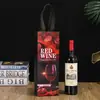 Bolsa de vino no tejida laminada en stock Paquete individual y doble para vino Bolsa de regalo para empaque Bolso de mano con logotipo