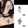 Hermosa Combinación de Rosas Tatuajes Temporales Herbales Flores Hermoso Brazo y Pierna Tatuaje para Chicas Impermeable y Resistente al Sudor No Reflectante