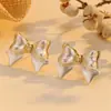 Pendientes Blancos de Lazo Simple Estilo Francés 2025 Nuevo Estilo Elegantes Personalizados Nicho Combinan con Todo Exquisitos Pendientes Pendientes