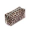 Nuevo neceser de PU con estampado de mármol, bolsa de almacenamiento con estampado de leopardo para mujer, neceser de gran capacidad para estudiantes, bolsa con asa portátil.