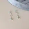 Pendientes Azules de Estrella de Mar Grandes y Pequeños de Verano para Mujer, Pendientes Frescos Estilo Vacaciones en la Costa con Sentido de Diseño