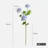 Hortensia simulada individual 3 horquillas jazmín bola de nieve sala de estar decoración de boda ramo flor artificial 3 cabezas hortensia flor artificial