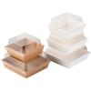 Caja de Empaque para Postre de Pastel Sándwich Carne Lino Bebé Bessel Mei Niang Caja Puff Desechable para Empaque de Horneado