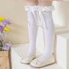 Meias Acima do Joelho Infantil Lolita Lace Bow Branco Estilo Balé Longo Estilo Coreano Menina Princesa Meias Coxa