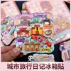 Imanes de Nevera de Dibujos Animados Imanes de Nevera Magnéticos Cuidadosamente Seleccionados de Ciudades Chinas, Souvenirs de Atracciones Turísticas de Shanghái y Yunnan