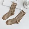 Calcetines Mary Jane para Mujer de Otoño e Invierno con Zapatos Pequeños de Cuero, Calcetines de Media Pantorrilla, Puño de Burbuja sin Costuras, Calcetines de Algodón Estampado de Verano, Calcetines Flojos